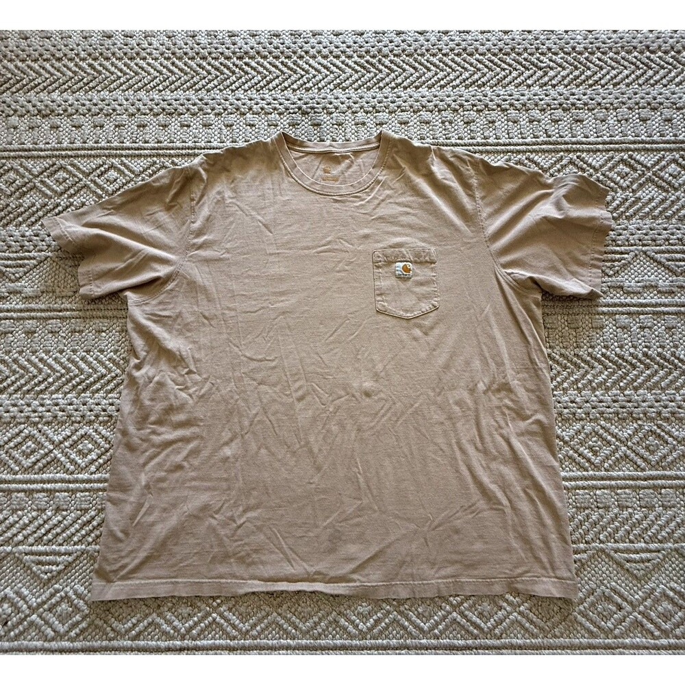 Mens Carhartt Original Fit Shirt Size 4XL Tan Desert